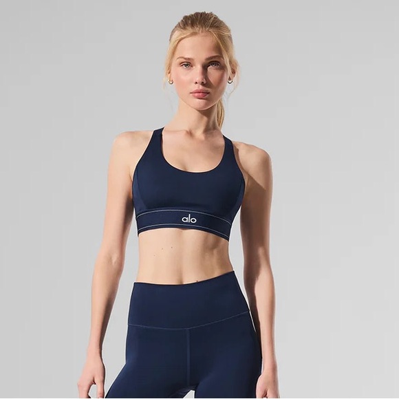 ALO Yoga Airlift Suit Up Bra Navy Size Small BNWT - Picture 5 of 11